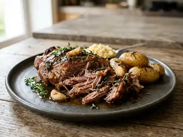Méchoui d'agneau fondant au thym - Photo de présentation