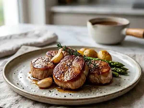 Médaillons de porc au beurre de thym - Photo de présentation