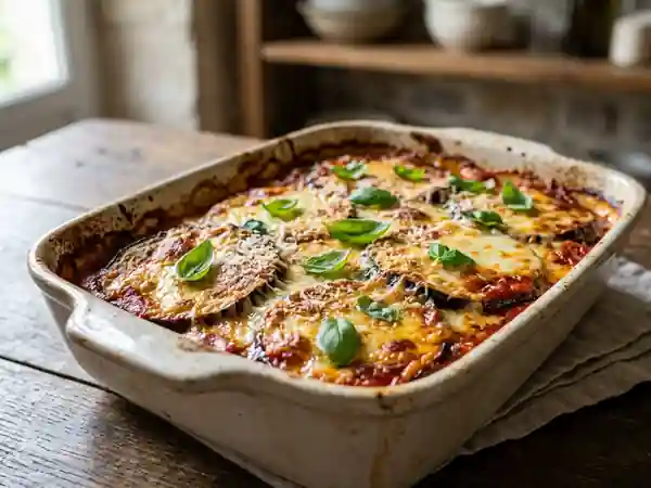 Melanzane à la Parmigiana : Aubergines Fondantes à la Tomate et Mozzarella - Photo de présentation