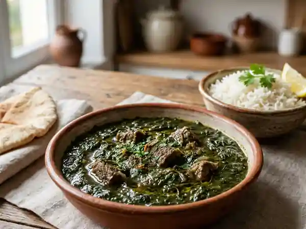 Melloukhia fondante au bœuf et épices - Photo de présentation