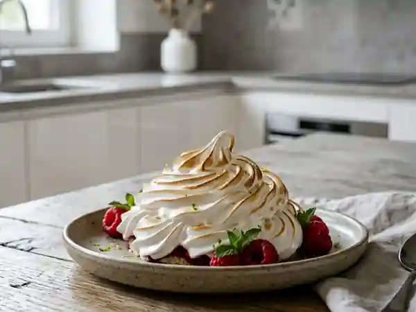 Meringue italienne soyeuse et brillante - Photo de présentation