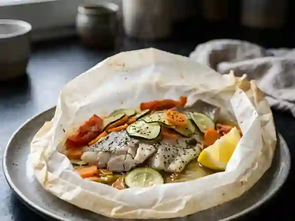 Merlan en papillote aux légumes fondants - Photo de présentation