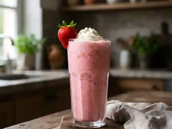 Milk-Shake Fraise Givré et Crémeux - Photo de présentation