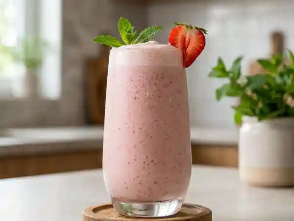 Milkshake Fraise Onctueux et Light - Photo de présentation
