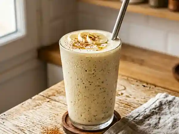 Milkshake Banane Vanille Onctueux et Frais - Photo de présentation