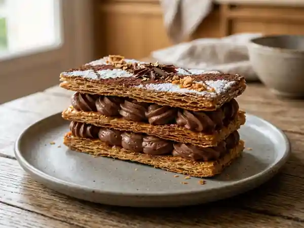 Mille-Feuille au Chocolat Gourmand et Facile - Photo de présentation