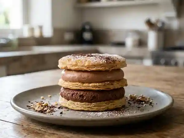 Mille-feuille craquant aux deux chocolats - Photo de présentation