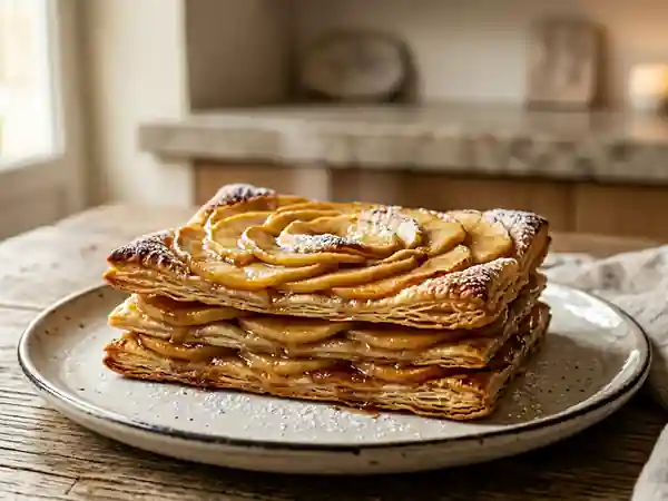 Millefeuille de pommes au four fondant et croustillant - Photo de présentation