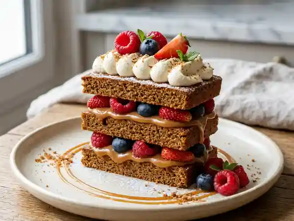 Millefeuille épicé au caramel et fruits rouges - Photo de présentation