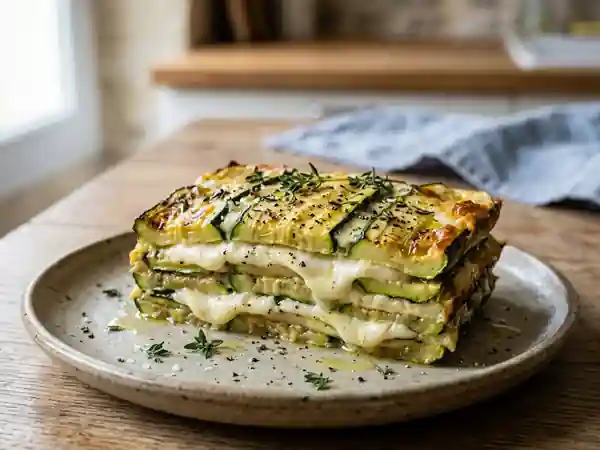 Millefeuille fondant de courgettes au chèvre frais - Photo de présentation