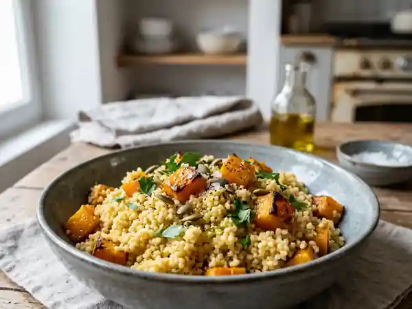 Millet au potiron rôti et épices douces - Photo de présentation