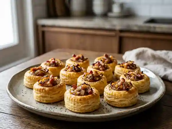 Bouchées Croustillantes Lardons & Oignons Fondants - Photo de présentation