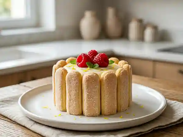 Mini-charlottes fondantes framboise & citron - Photo de présentation