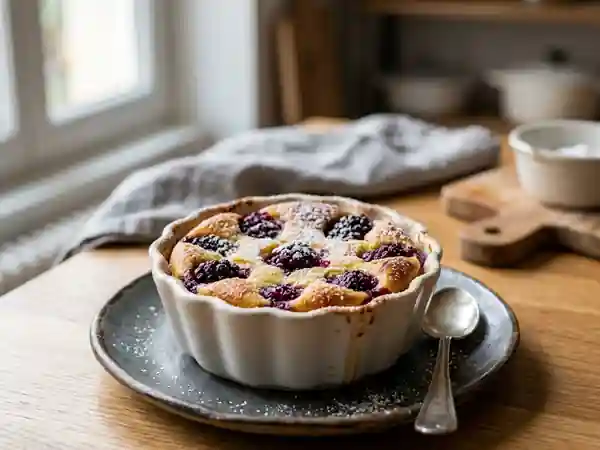 Mini-clafoutis fondants mûres et vanille - Photo de présentation