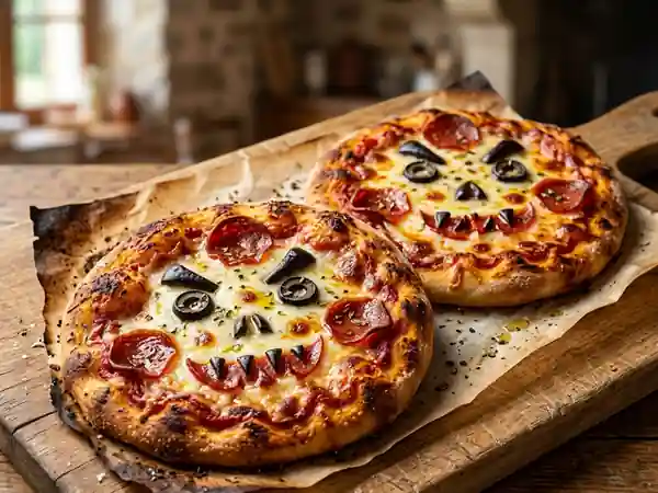 Mini pizzas diaboliques au pepperoni - Photo de présentation