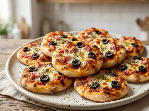 Mini pizzas express pour apéritif gourmand - Photo de présentation