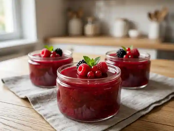 Miroir aux fruits rouges : dessert frais et gourmand - Photo de présentation