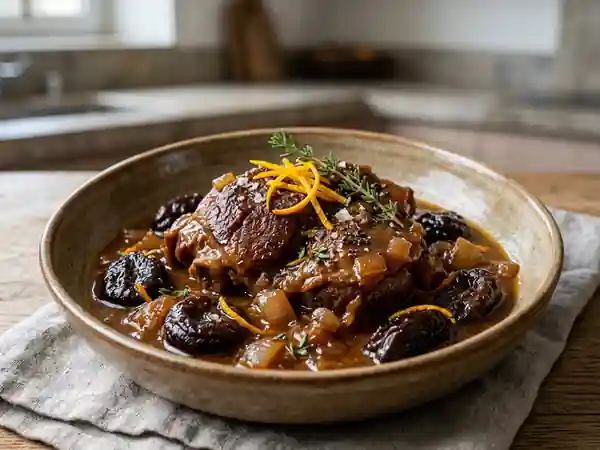 Mitonnée d'Agneau Fondante à l'Orange et aux Pruneaux - Photo de présentation