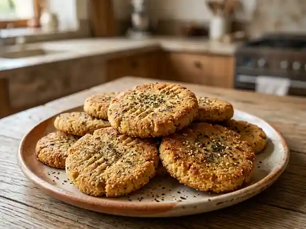 Mkarkachs salés à la semoule et zatar : gâteaux traditionnels savoureux - Photo de présentation