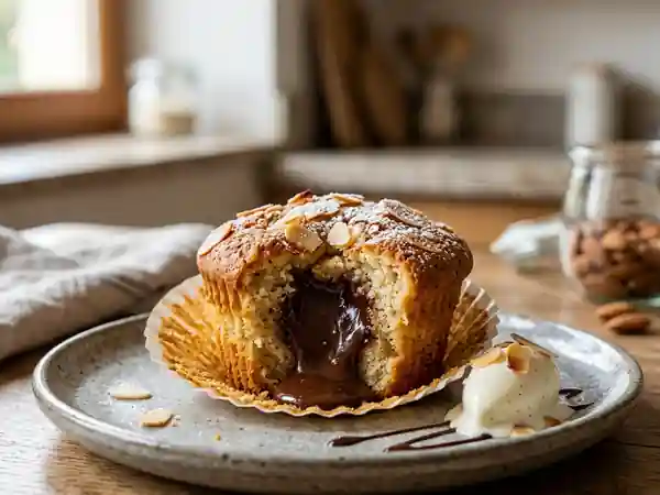 Moelleux amande au cœur fondant chocolat noir - Photo de présentation