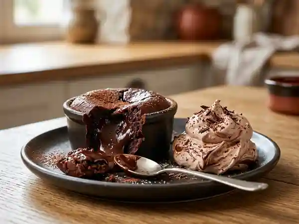 Moelleux chocolat intense et sa chantilly aérienne - Photo de présentation