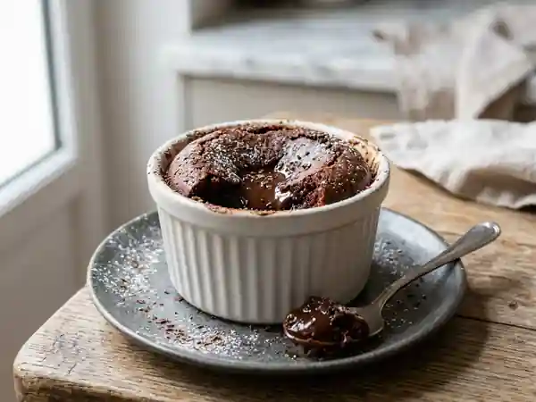 Cœur fondant au chocolat noir intense - Photo de présentation
