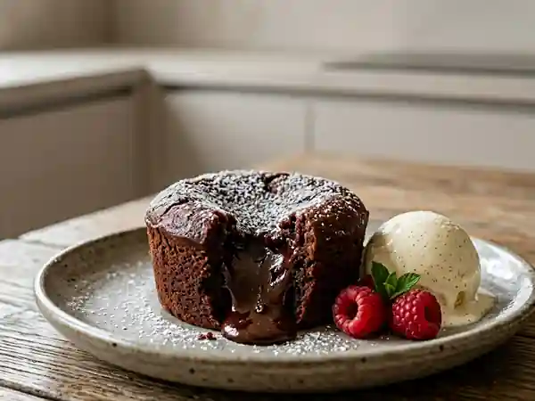 Moelleux au chocolat fondant et gourmand pour une personne - Photo de présentation