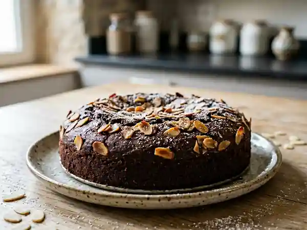 Moelleux au chocolat noir et amandes croquantes : dessert gourmand et facile - Photo de présentation