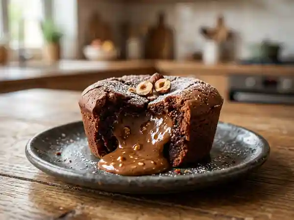 Moelleux au Praliné Fondant : Dessert Gourmand et Simple - Photo de présentation