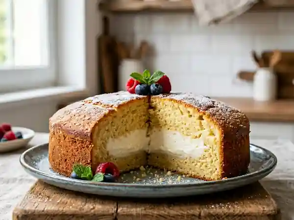 Moelleux au yaourt au cœur fondant vanille - Photo de présentation