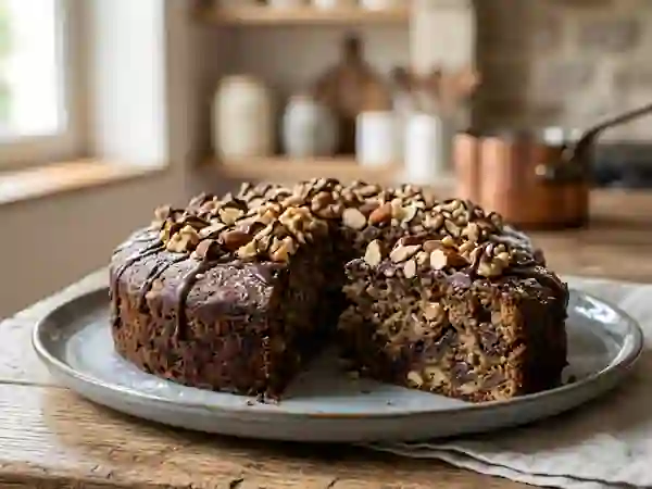 Moelleux chocolat, croquant noix et amandes - Photo de présentation