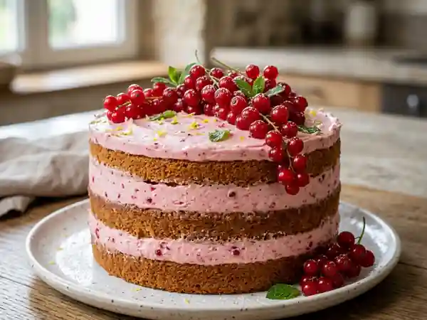 Moelleux étagé à la chantilly de groseilles - Photo de présentation