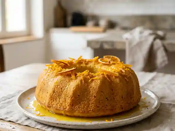 Moelleux fondant à l'orange intense - Photo de présentation