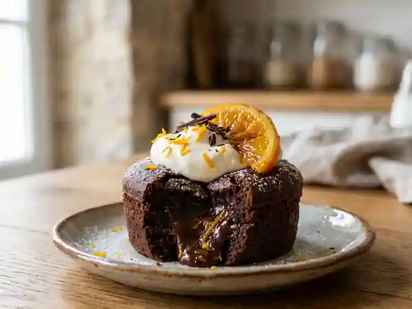 Moelleux irrésistible à l'orange et au chocolat - Photo de présentation