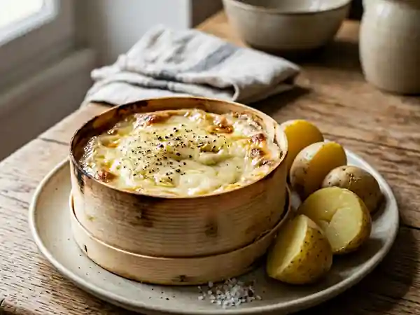 Mont d'Or fondu au vin jaune et ail - Photo de présentation