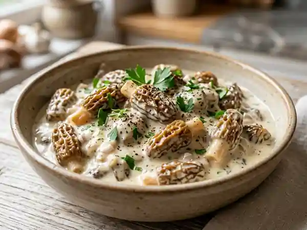 Morilles à la béchamel et à la crème : recette gourmande et facile - Photo de présentation