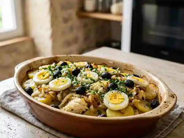 Morue à la mode de Porto : Recette traditionnelle savoureuse - Photo de présentation