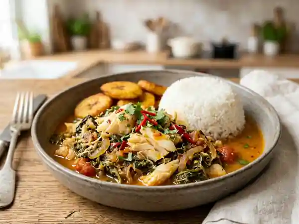 Morue de l'Ogooué aux feuilles de manioc - Photo de présentation