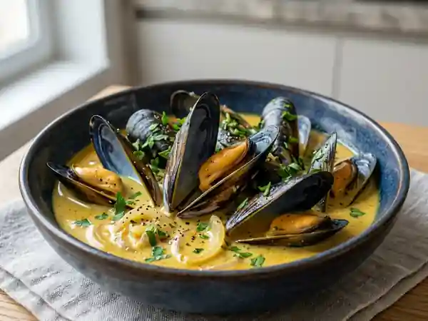 Mouclade Fourasine crémeuse au curry - Photo de présentation