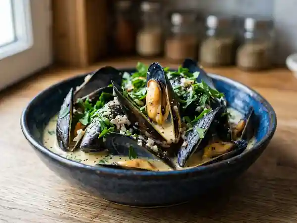Moules au Pastis : Recette Savoureuse et Facile à Réaliser - Photo de présentation
