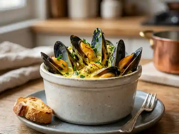 Moules au Safran en Ramequin : Recette Facile et Savoureuse - Photo de présentation