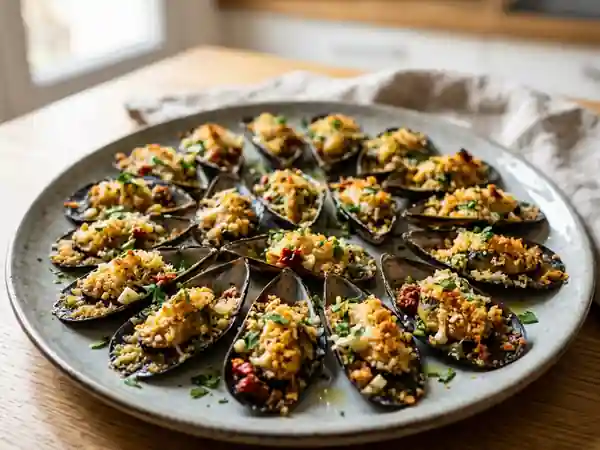 Moules Farcies à l'Italienne : Recette Savoureuse et Facile - Photo de présentation