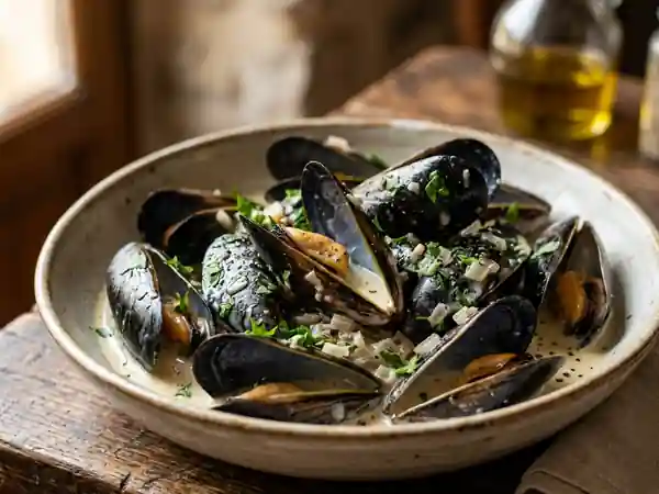 Moules Francillon à la crème onctueuse - Photo de présentation