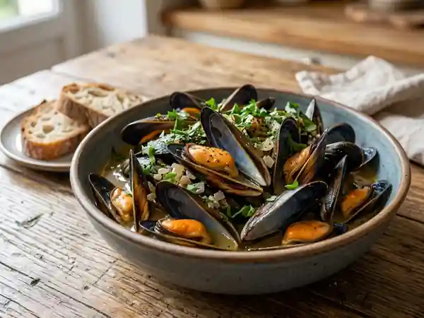 Moules marinières traditionnelles : recette facile et savoureuse - Photo de présentation