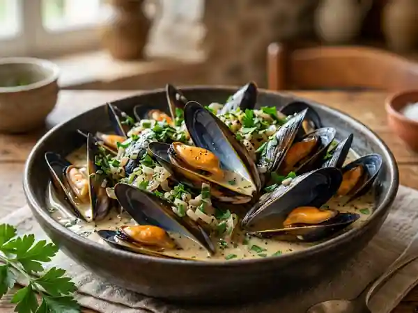 Moules savoureuses au Pineau des Charentes : recette facile et gourmande - Photo de présentation