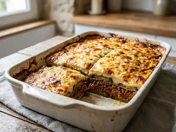 Moussaka fondante aux épices douces - Photo de présentation