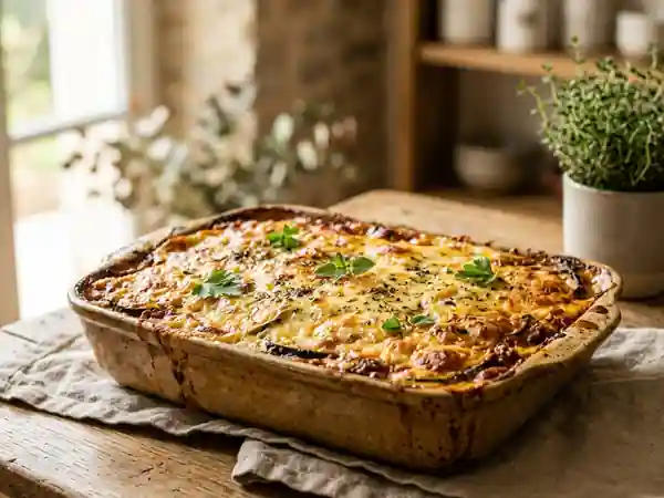 Moussaka fondante aux légumes du soleil - Photo de présentation