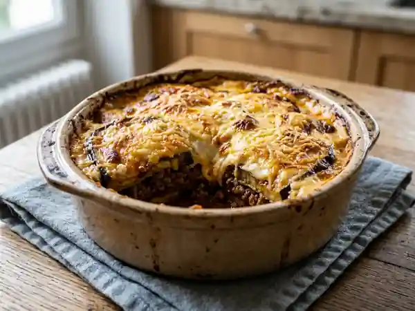 Moussaka légère et savoureuse : recette simple pour 1 personne - Photo de présentation