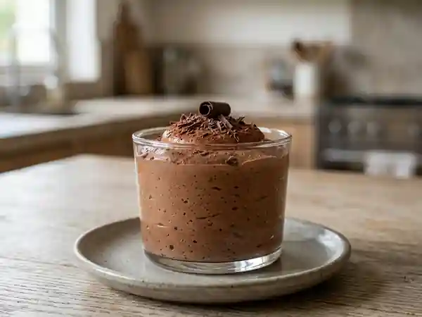 Mousse au cacao légère et gourmande pour une personne - Photo de présentation