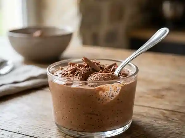 Mousse au chocolat au lait aérienne et soyeuse - Photo de présentation